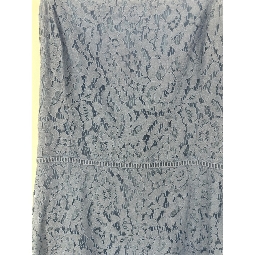 Hollister Blue Floral Lace Smocked Back Mini Dress Adjustable Straps Medium - Picture 3 of 5